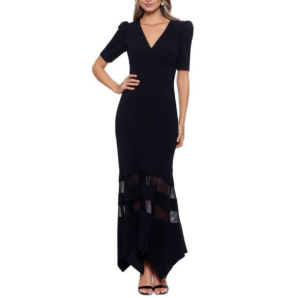 Xscape Womens Illusion Fit & Flare Evening Dress Size 12 - Picture 1 of 3